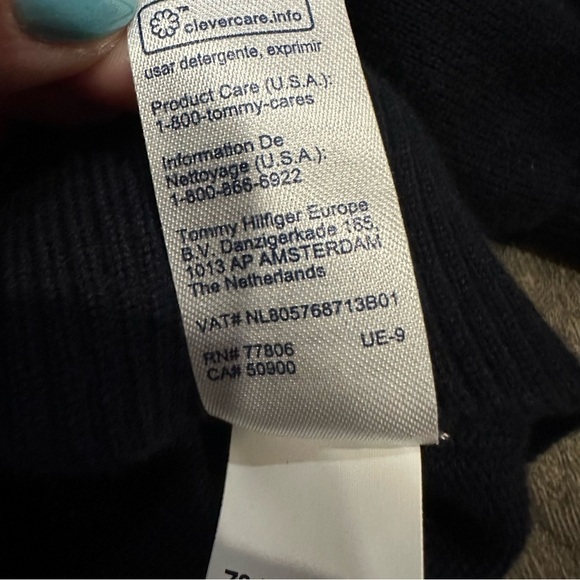 Tommy Hilfiger Men's Dark Navy Blue Signature Solid Crew Neck Sweater Size XXL - Picture 9 of 13